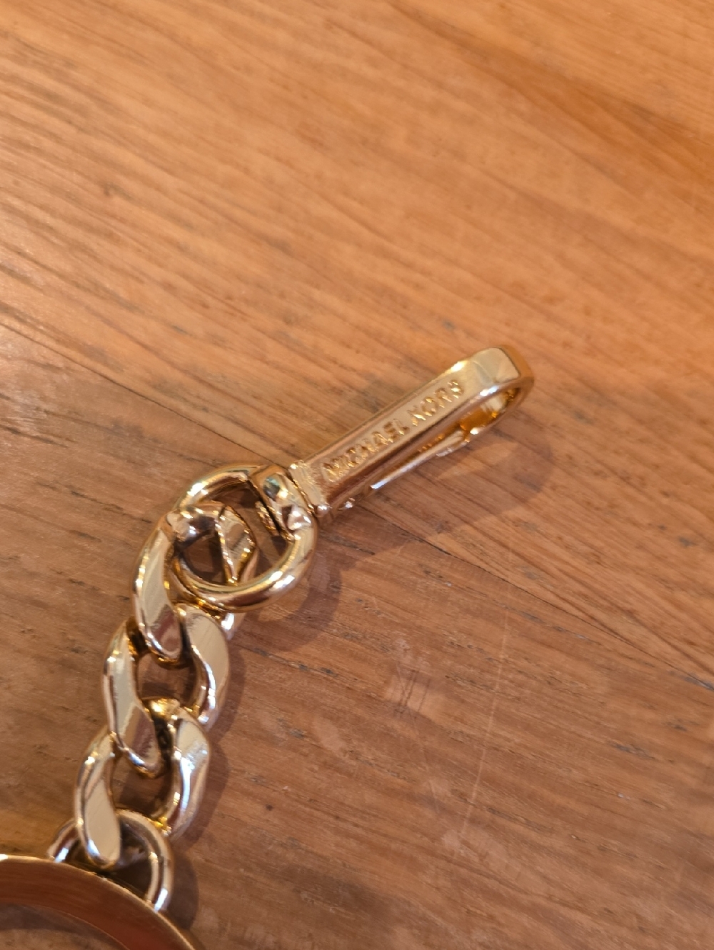 Michael Kors Gold MK Logo Keychain/Bag Charm - Picture 3 of 4